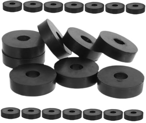 Rondelles en Caoutchouc Anti-vibration 30 Pièces pour Machines | Bruit, Installation Facile, Résistantes à L’usure, pour Appareils Ménagers et Équipements Noirs