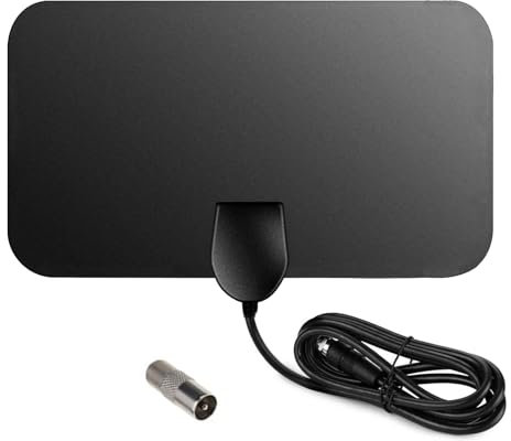Indoor Aerial for TV, Digital Aerial for TV Indoor with Signal Booster, 9FT HD 4K Digital Television Antenna with 200+ Miles Long Range Reception, Support 4K 1080P Local HD Television Other Channel