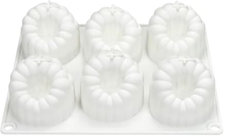 Molde de silicona resistente a altas temperaturas para chocolate, 6 cavidades, frambuesa, mousses para pasteles, postres