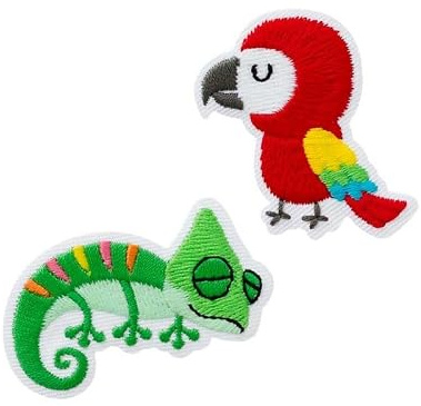 Mono-Quick 16011 RECYCL-PATCH Dschungel Set Applikation, Patch, Bügelbild aus recycelten PET Flaschen