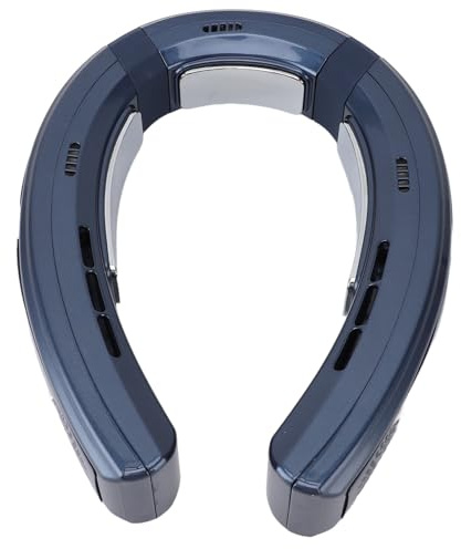 KIMISS Ventilatore da Collo Portatile - Ventola di Raffreddamento e Riscaldamento Personale Senza Lama per Uso Interno, velocità del Regolabile con Display LED, Batteria da 6000 MAh