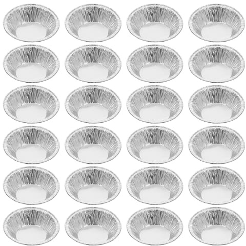 IWOWHERO Stampi per Crostatine Monoporzione in Alluminio 200 Pezzi, Teglie per Crostate All’uovo, per Muffin e Cupcake per Cucina, Pasticceria e Ristorazione