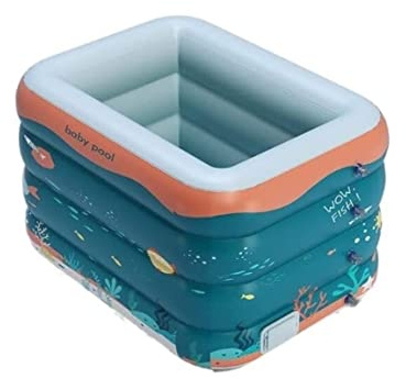 Piscina de jardín, Piscina Hinchable 4 Anillos Auto Inflado Multicolor 120-210x90-150x75cm(Grün,180 * 140 * 75cm)