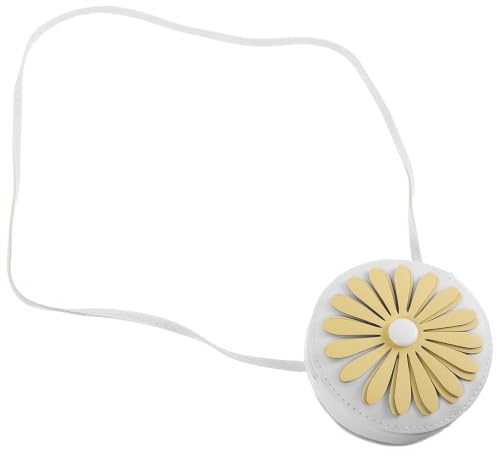 NUOBESTY Bolso Bandolera para Niñas Forma de Margarita de PU, Ligero Correa Ajustable, Bolso Cruzado Infantil para Viajes y Recados Diarios