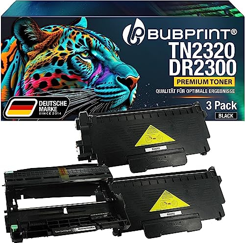 Bubprint Toner und Trommel kompatibel mit Brother TN-2320 DR-2300 | Passend für DCP-L2500D DCP-L2520DW DCP-L2540DN DCP-L2560DW HL-L2300D HL-L2340DW HL-L2360DN HL-L2365DW MFC-L2700DN