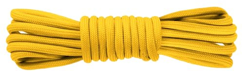 Kilter Cordones Redondos para Zapatillas, Zapatos, Botas, Zapatos Planos y Casuales, Amplia Gama de Colores, 60-140cm - Amarillo Mostazo - 120cm (2 pares)