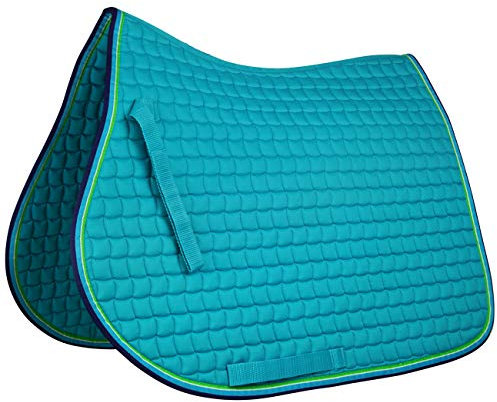 York Schabracke Ever Sattelunterlage Reitunterlage Vielseitigkeitsschabracke (türkis)