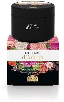 Helan, Nettare d'Ambra, Crema Mani e Fortificante Unghie, Balsamo Nutriente e Profumato per Pelle Morbida, con Rosa Canina e Vitamina C - Crema Mani Riparatrice contro Arrossamenti 50ml, Made in Italy