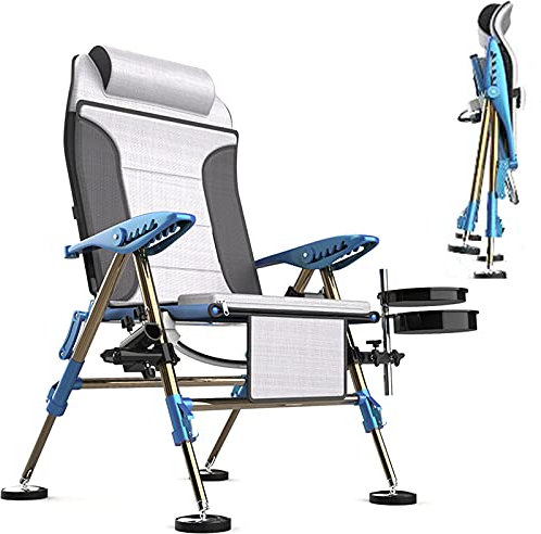 Multifunktionaler Angelstuhl Tragbare Wildfangplattform Multidirektionale Bodenklaue All-Terrain-Sitzklappstuhl Kann Angehoben und Abgesenkt Werden Kann Sitzen und Liegen