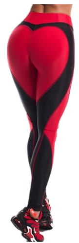 Gellmall Damen High Waist Leggings Herz-Po Yoga Hose Jogginghose Push Up Fitnesshose Frauen Leggins Gym Workout Tights Weich Elastisch Sporthose