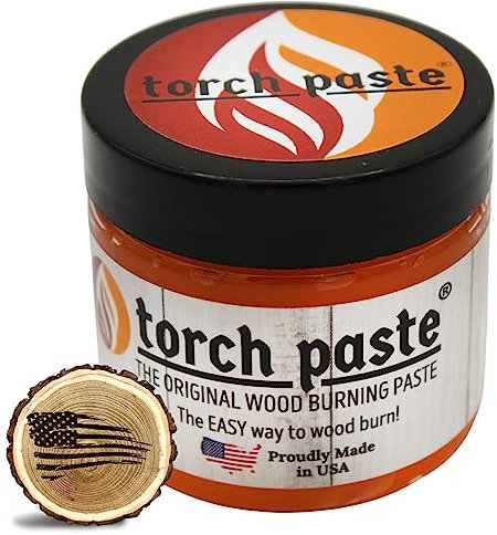 Torch Paste,La pâte à bois originale depuis 2020,Testé en laboratoire et certifié ASTM D-4236,Non toxique,Utilisation sur bois, papier cartonné, toile, denim et plus encore,Application facile