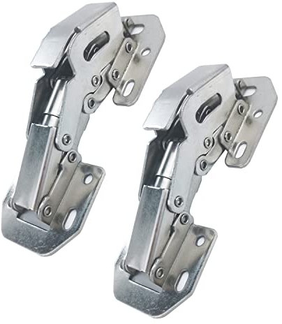 Qrity 2 Stück Scharniere 90° Möbelscharnier Soft Close Türscharniere Hydraulische Sanftes Schließen Scharniere Schranktür für Holztüren, Schranktür, Geeignet für die Dicke der Türverkleidung 12~22mm