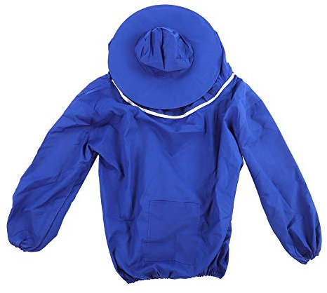 Kuuleyn Imkerei-Schutzschleierjacke Für Den Außenbereich, Atmungsaktiver Bienenanzug aus Mesh, Professionelle Belüftete Imkerjacke, Atmungsaktiver Bienenanzug, Imkerzubehör-Zubehör(Blau)