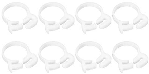 sourcing map Double Gripping Nylon Hose Clamps, 8pcs 27.4-29.4mm Adjustable Double Snap Grip Plastic Hose Clamp for Fuel Line Hoses Plumbing
