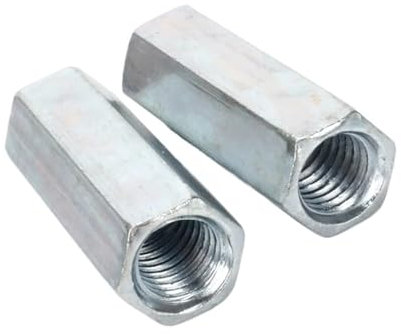 1~10 Stück M6 M8 M10 M12 M14 M16 M18 M20 verzinkte Sechskantstangen-Kupplungsmuttern Verbindungsgewindemutter verzinkte lange Sechskantmutter (Color : 5pcs, Size : M20x60)