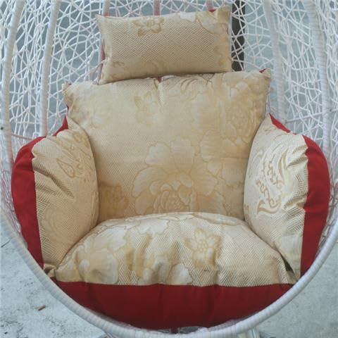 Vcyex Hollywoodschaukel Auflage-gartenpolster Schaukelkissen Einzelnes Eisseide Cooles Stuhlkissen Terrassenhängesessel Ersatzkissen Hofgarten Schaukelstuhlkissen,M,Beige