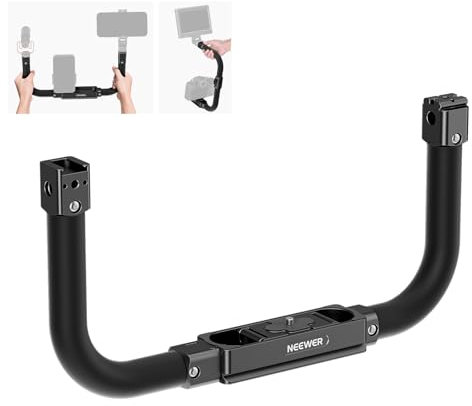 NEEWER Support de Stabilisateur de Téléphone Portable en Métal avec Sabots Froids, Base de Type Arca et Poignées en U pour Enregistrement Vidéo Mobile et Appareil Photo Compact sans Miroir, CA106