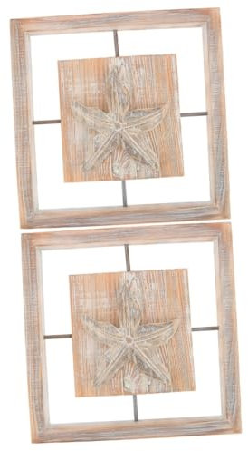 STOBAZA 2 Pezzi Di Decorazione in Legno Da Appendere Immagine in Rilievo Ciondolo Decorazione Da Parete Per La Casa Negozio E Arredamento