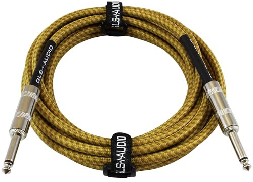 ELAORY Cavo jack per chitarra, 6,35 mm, 6 m, cavo per strumenti, cavo per strumenti elettrici, basso/chitarra