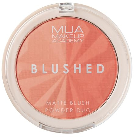 MUA Blushed Duo Powder Blusher, Peachy (Pack of 1)