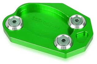 VQLDPX CNC-Motorrad-Seitenständer-Verlängerungsplatte Für Kawasaki Für Ninja ZX10R ZX 10R ZX-10R 2008-2023, Vergrößerungspad Motorradständer Platte Verbreiterung(Grün)