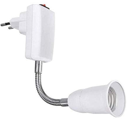 Akynite Lampenfassung E27 mit Schalter ohne Kabel für Wandlampe, AC 220-240V, Wandlampe Fassung E27, für Leselampe Bett, Garage Lampe, 1PC (ohne Glühbirne)