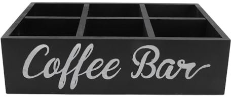 Organizzatore per Stazione caffè in Legno, Cestello Porta Cialde per Fattoria, Scatola per Agitare tè e Zucchero con Manico, Design Semplice Ed Elegante e Robusto, Facile da