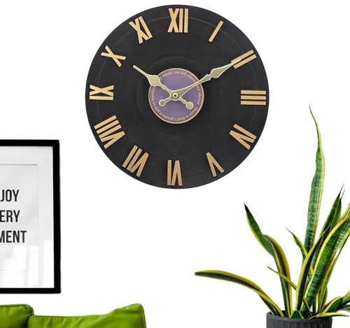 Wpsagek Indoor -Außenuhren, Außenwanduhr, Wasserdichtes Wandmontage-Scheiben-im Stil großer Uhr, Kreatives Zeitmessgerät, batteriebetriebener dekorativer Timer für die Heimdekoration