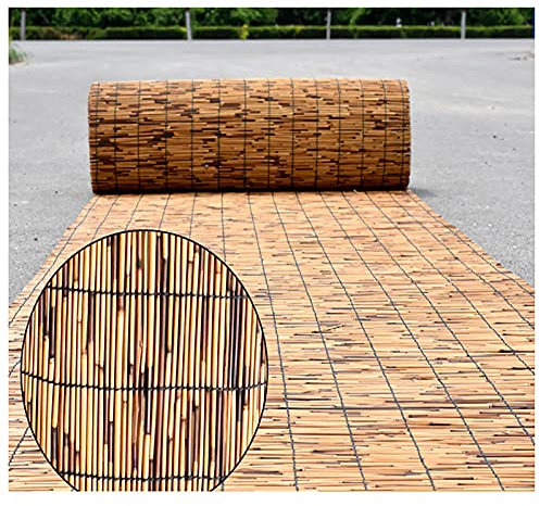Rouleau de clôture de jardin en bambou - Haie d'intimité - Bloque le vent pour terrasse, balcon, terrasse - Disponible en 90, 100, 120, 130, 140 cm