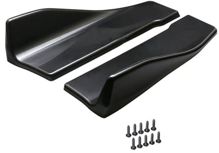Aerodynamische Spoilerflügel für Autos Universal 35cm Länge Auto Spoiler Seitliche Front Stoßstange Hinten Seite Rock Lip Rocker Flügel Glänzend Schwarz Schutz Zierleisten Styling