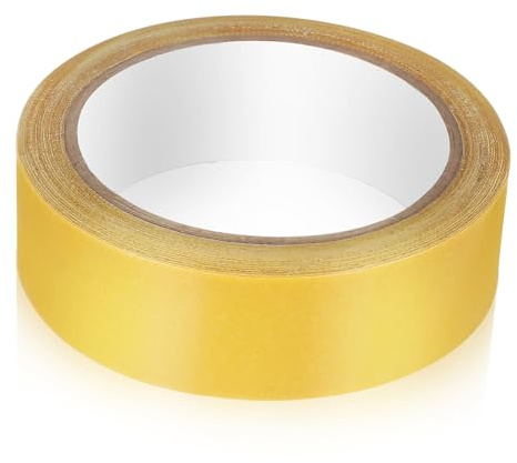 DIYEAH Nastro Biadesivo Tessuto Giallo Design a Griglia, Lunghezza Sufficiente, per Moquette e Tappeti, Resistente e Versatile