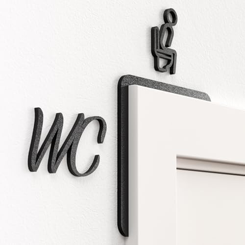Modernes Ärzte Türrahmen Schild | Raumkennzeichnung WC | Haftet stark & ist langlebig | Wanddeko für medizinische Einrichtungen | Deko für Praxis, Büro, Toilette, Sprechzimmer