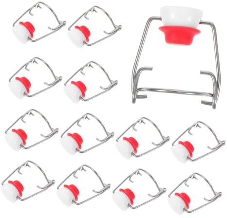 CIYODO Replacement Bottle Caps Swing Top Lids Stainless Steel and Silicone 15pcs Airtight Leak Proof for Craft Beer Milk Storage Home Brewing