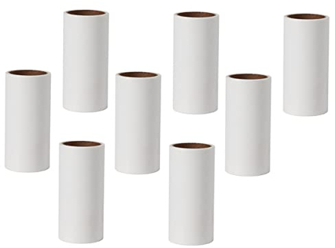 ROMISBABA 8 Stück Teiliges Ersatz Lint Roller Papier Stark Klebendes Abreißbares Fusselentfernungs und Haarentfernungspapier für Kleidung Tragbar Langlebig und Einfach zu Verwenden