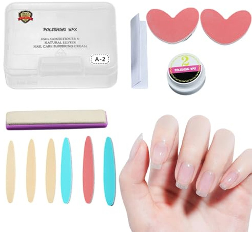Lucidaunghie e Lucidatore - Kit per Lucidatura Manicure,Strumenti Riparazione Pedicure Domestici per Viaggio Principianti Manutenzione Quotidiana