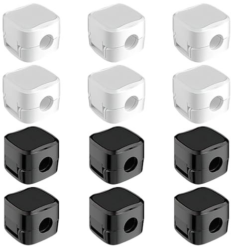 DOKRIN Grapas de pared para cables eléctricos Juego de 12 organizadores de cables magnéticos, organizador de cables, organizador de cargadores, ideal para mesitas de noche