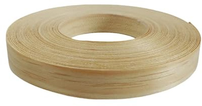 Placage Bois Rouleau de chants en bois pin, d'érable, chêne, noyer et bouleau, 19 mm, pré-encollé, thermocollé, avec adhésif thermofusible(Pine,1.9 cmx15m)