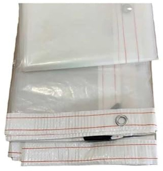 Lawnoval Telone trasparente impermeabile con occhielli, per serra, giardino e patio, resistente, antivento e antigelo, 200 x 300 cm, 300 x 300 cm
