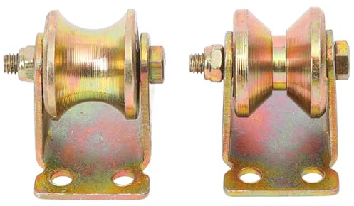 Heavy-Duty V-Groove Wheels with Mounting Brackets, Ideal for Inverted V-Track Systems, Perfect for Sliding Ga and Industrial Doors, High Load Capacity