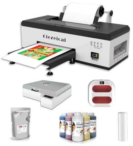 Ciezeical Impresora A3 DTF 1390 con Juego de tintas. Ideal para pequeñas Empresas, Aficionados al Bricolaje, Profesionales y Principiantes. CREA Tus Propios diseños Personalizados para Ropa.