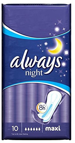 Immer Maxi Nacht Damenbinden 10 Pro Packung (Packung mit 4)