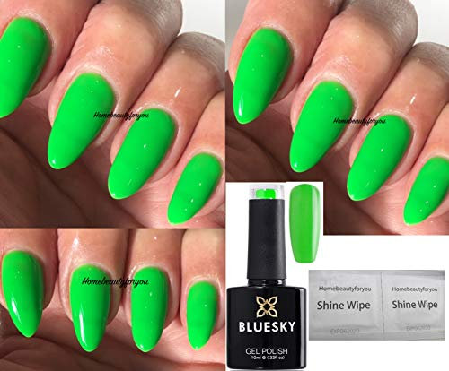 Bluesky Neon 33 Groovalicious Green Lime Nail Gel Polish UV LED Soak Off 10ml