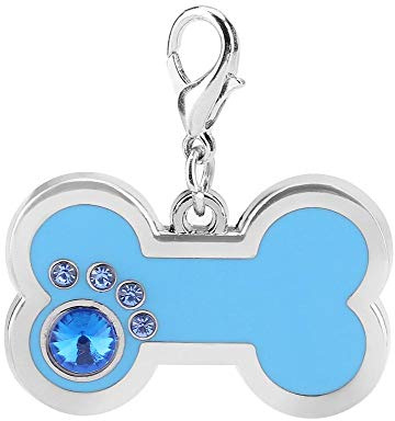 Pssopp Haustier ID Tag Hund Tag Personalisiert Haustier ID Tag Haustier Identifikations Tags Katzenmarke Hundemarke Anhaenger Adressanhänger für Hundehalsband für Katze und Hund(Blau)