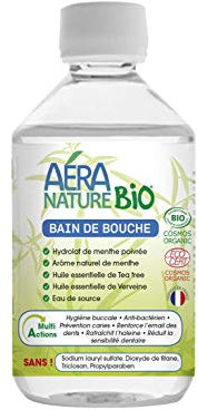 Aera Nature Bio - Bain de Bouche Désinfectant Bio - 99% Naturel - Écocert Greenlife et Cosmébio - Fabrication Française - 300 ml