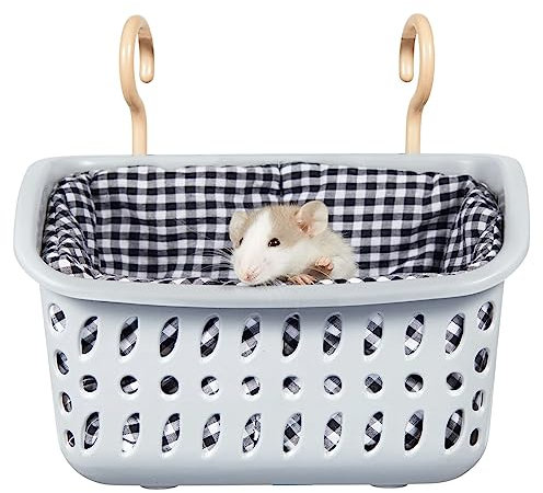 JWShang Hamster-Hängematte, Meerschweinchen-Hängekorb, warmes Bett, Ratten-Habitat, herausnehmbare Nestmatte, Kleintier-Käfig, Zubehör, Bettwäsche für Meerschweinchen, Chinchilla, Frettchen