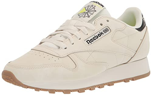 Reebok Klassischer Damen-Sneaker aus Leder, Alabaster/Soft Ecru/Schwarz, LSJ86, 42/44 EU
