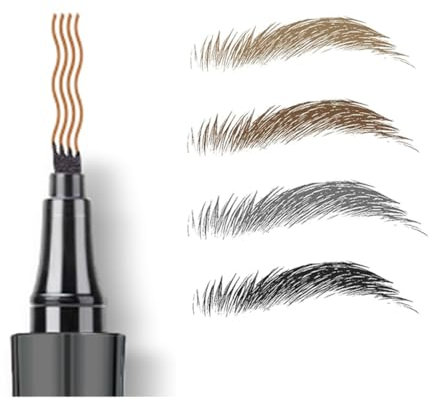 Pluma de cejas parecida al pelo, con aplicador de microrelleno de puntas de horquilla líquida, maquillaje de cejas naturales