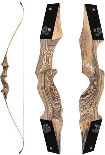 60 Takedown RecurveBogen für Erwachsene 20-60lbs Holz-Jagdbogen Rechtshänder (60lbs)