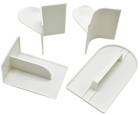 LIFKOME 4pezzi Raschietti per Torte Attrezzi per Decorare Fondant Spatole per Dolci con t Design u Design per Smoothing e Modellatura di Torte e Dessert