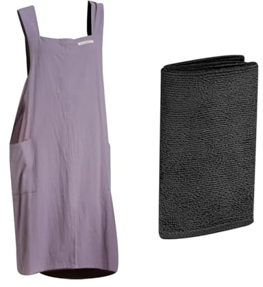 HDGSAFD Grembiule da Cucina Professionale - Pratico da Lavoro per Fiorista, Giardino, Carpenteria in Grigio, Taglia Unica